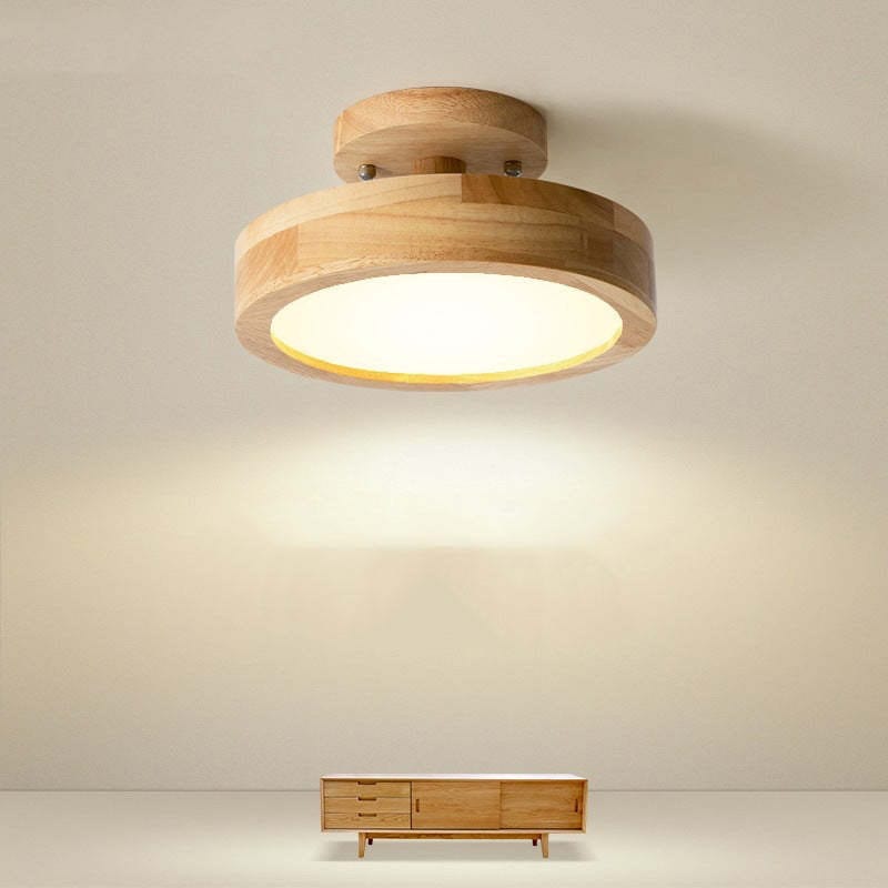 Modern Wooden LED Ceiling Light – Minimalist Design with Natural Elegance