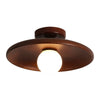 Shallow Bowl Shaped Ceiling Light - Minimalist Wood LED Fixture