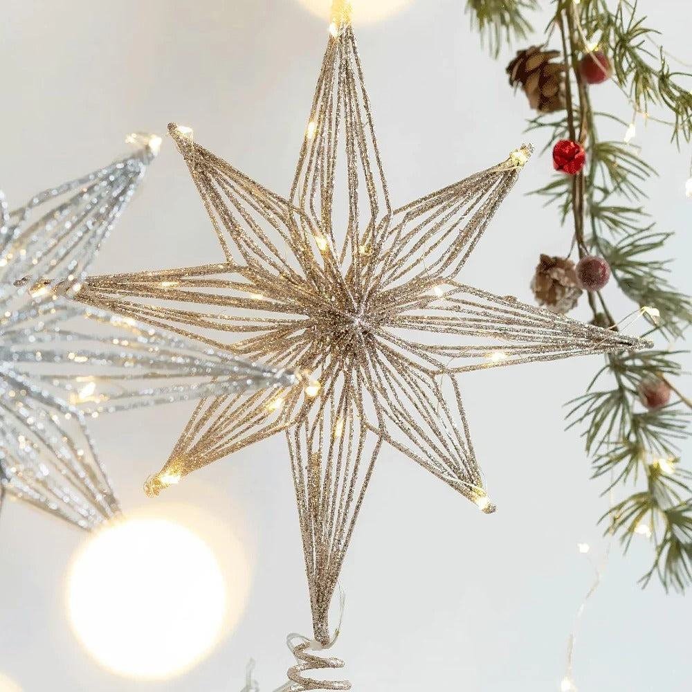 LED Christmas Tree Topper Star with Lights – Holiday Decoration