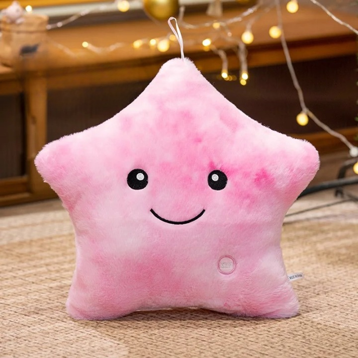 LED Glowing Star Plush Toy – Soft Pillow Doll for Kids & Home Décor