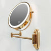 Gold Rechargeable LED Magnifying Makeup & Bathroom Mirror