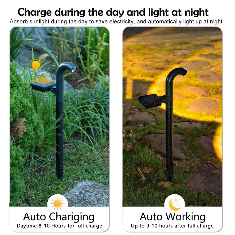 Solar Lawn Lights – Waterproof Outdoor Path Lights with Warm Glow