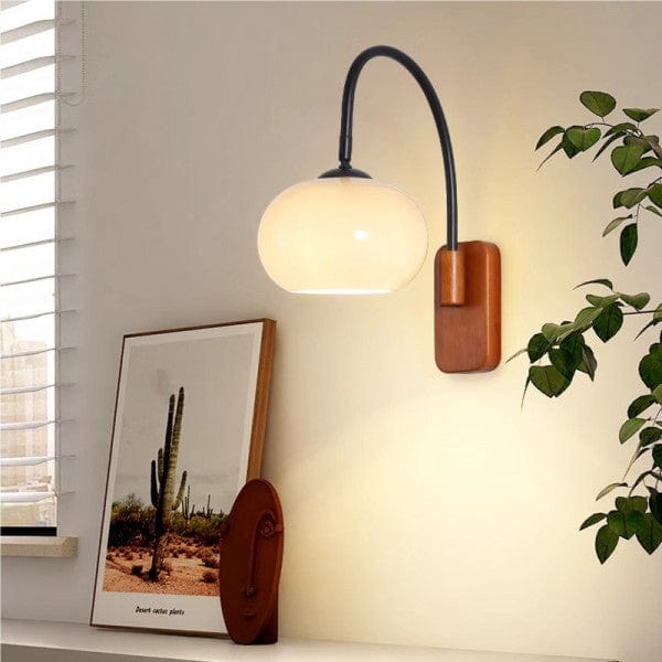 Bauhaus Kaki Rotatable Glass Wall Light – Modern Swivel Design