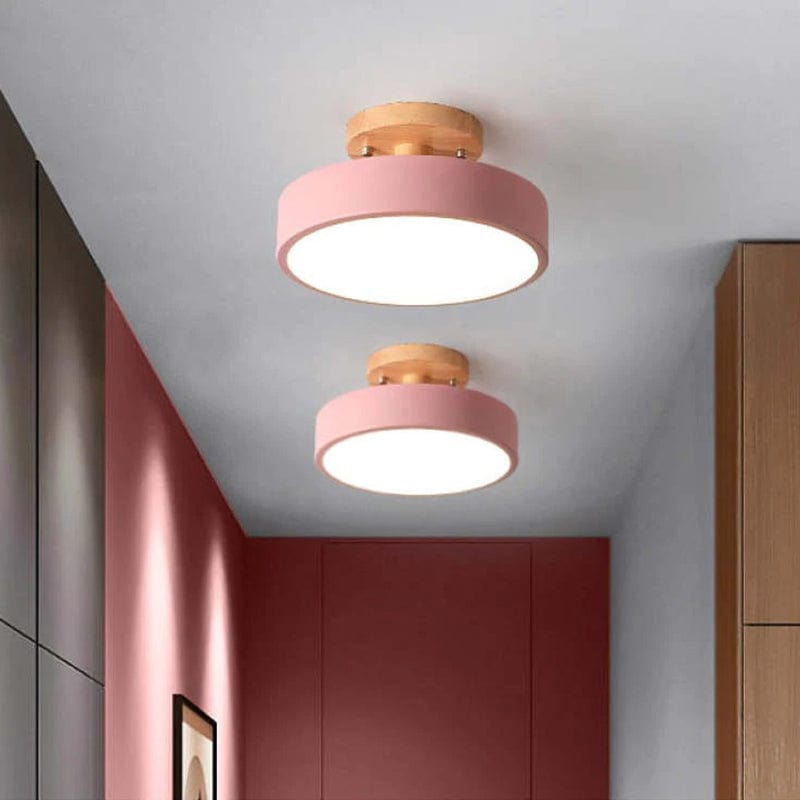 Modern Wooden LED Ceiling Light – Minimalist Design with Natural Elegance