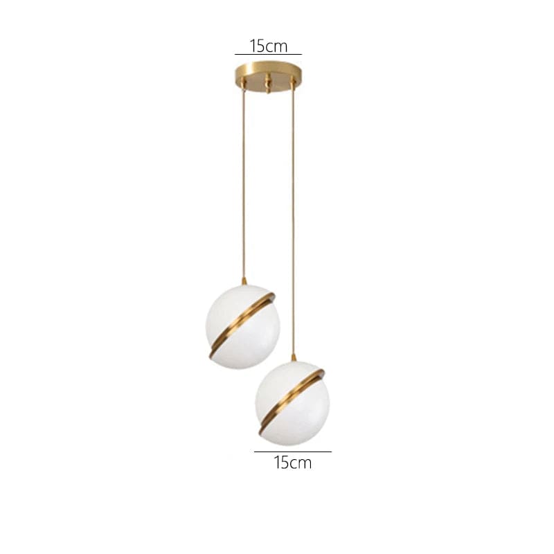 Crescent Pendant Light - Elegant Opaque Acrylic Chandelier