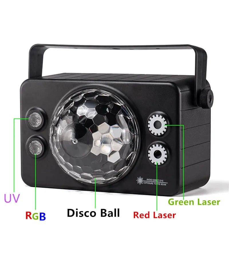 Voice-Controlled Disco Ball Laser Light with UV Strobe