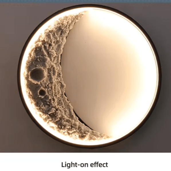 3D Moon Wall Lamp – Celestial LED Crescent Light