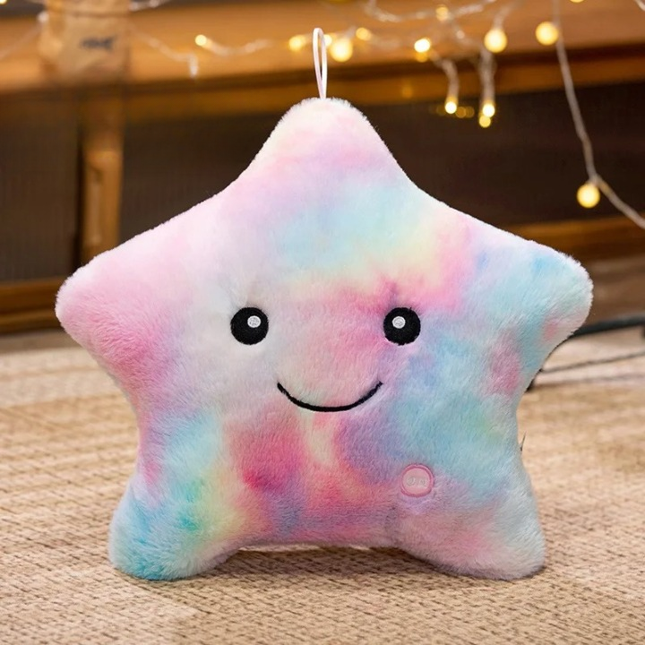 LED Glowing Star Plush Toy – Soft Pillow Doll for Kids & Home Décor