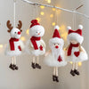 4pcs Plush Santa, Snowman & Elk Pendants