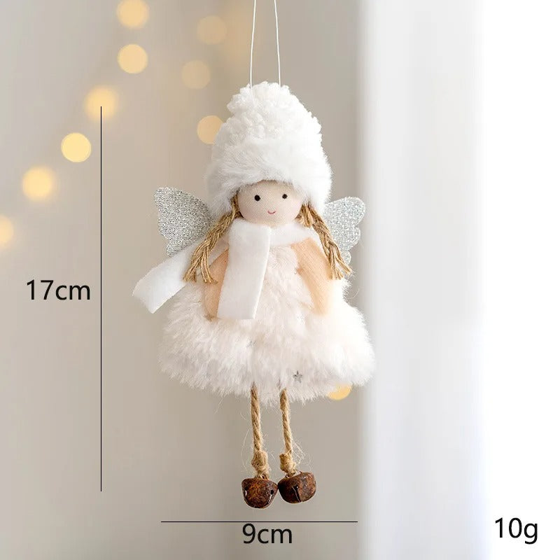 4pcs Plush Santa, Snowman & Elk Pendants