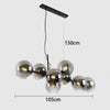 Modern Dining Chandelier - Sleek Pendant with Remote Control