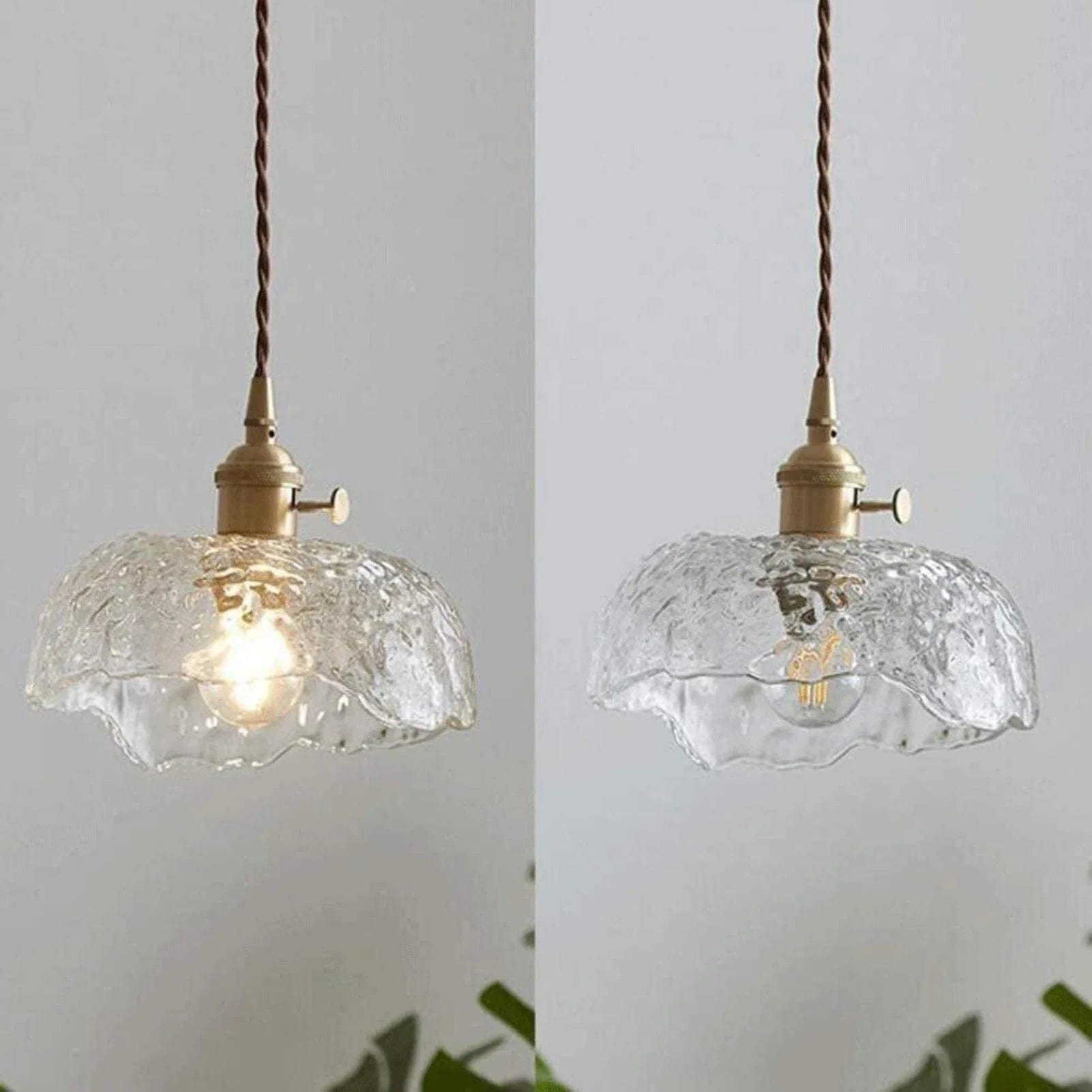 Elegant Glass Pendant Light - Modern Brass and Glass Design