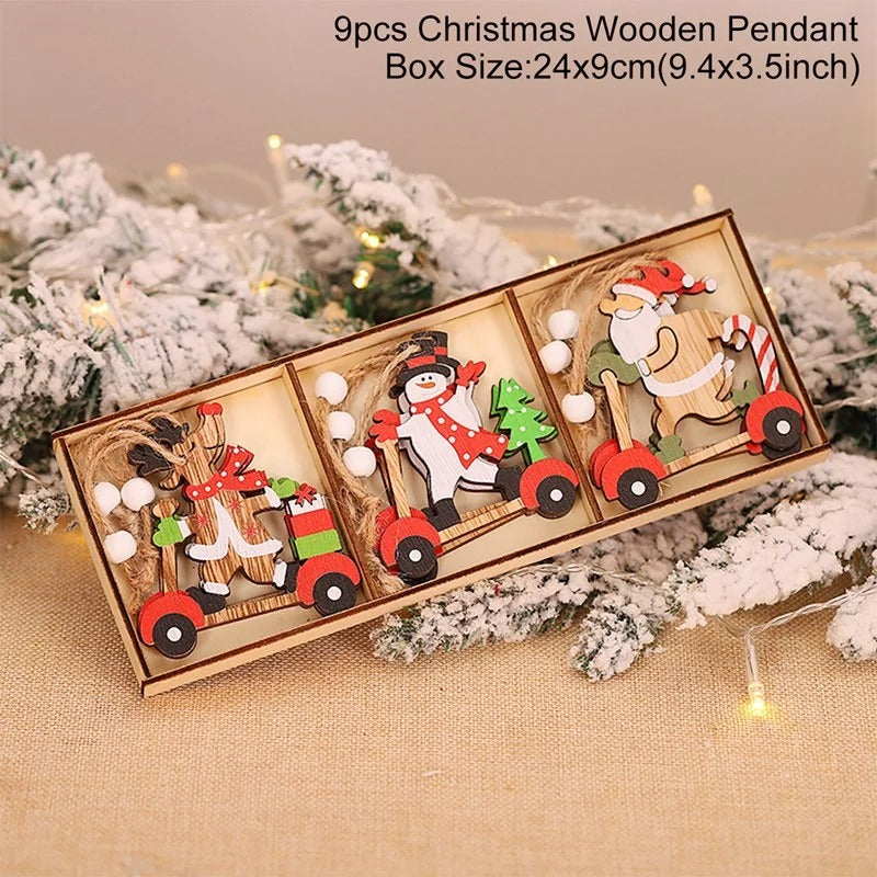 Christmas Gnomes Wooden Pendants – Festive Tree Decorations & Holiday Gifts