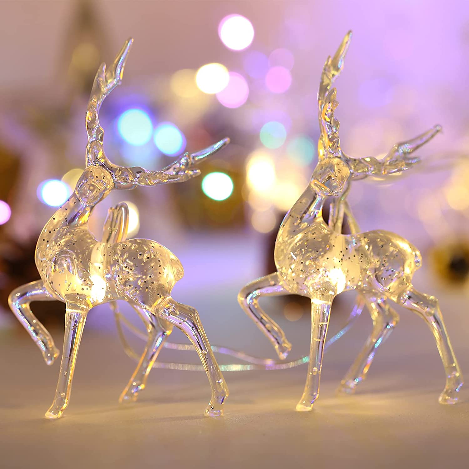 LED Christmas Reindeer String Lights – Festive Holiday Décor