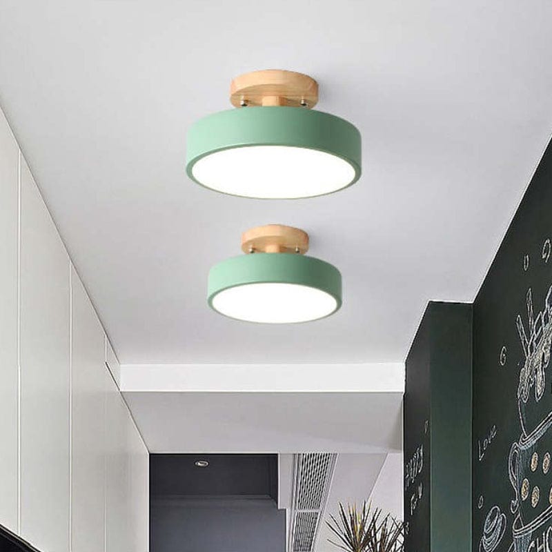 Modern Wooden LED Ceiling Light – Minimalist Design with Natural Elegance