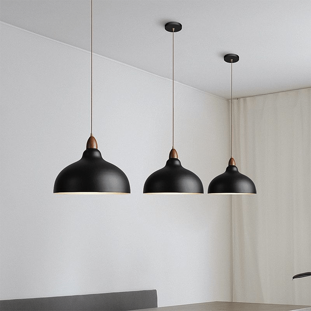 Scandinavian Fusion Pendant Light – Sleek Wood & Metal Design