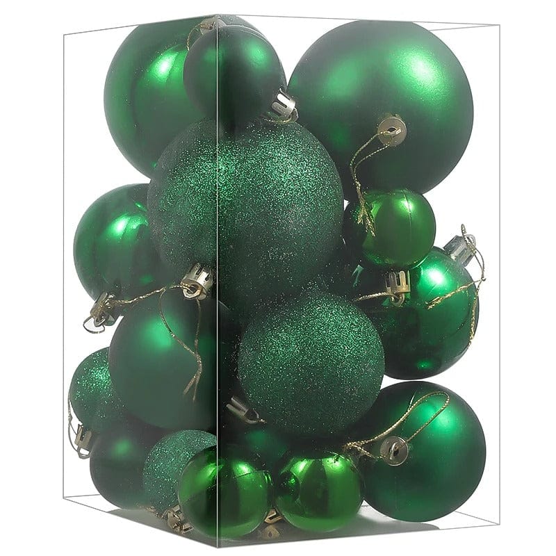 24pcs Christmas Tree Ornaments – 4-8cm Shatterproof Balls