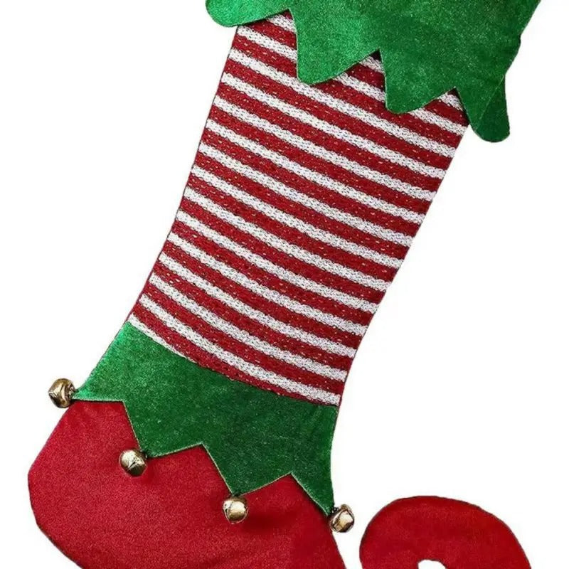 Christmas Elf Socks Candy Bag – Red/Green Hanging Tree Decorations