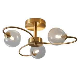 BLOOM Ceiling Light - Luxurious Gold Design with Clear Glass Shade