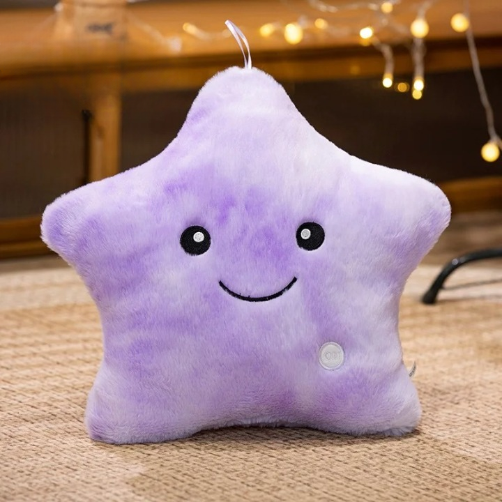 LED Glowing Star Plush Toy – Soft Pillow Doll for Kids & Home Décor