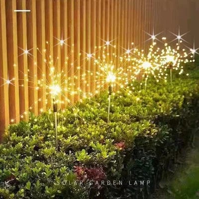 Solar-Powered Firework LED Garden Lights - 90 LEDs, Weatherproof, 2 Modes