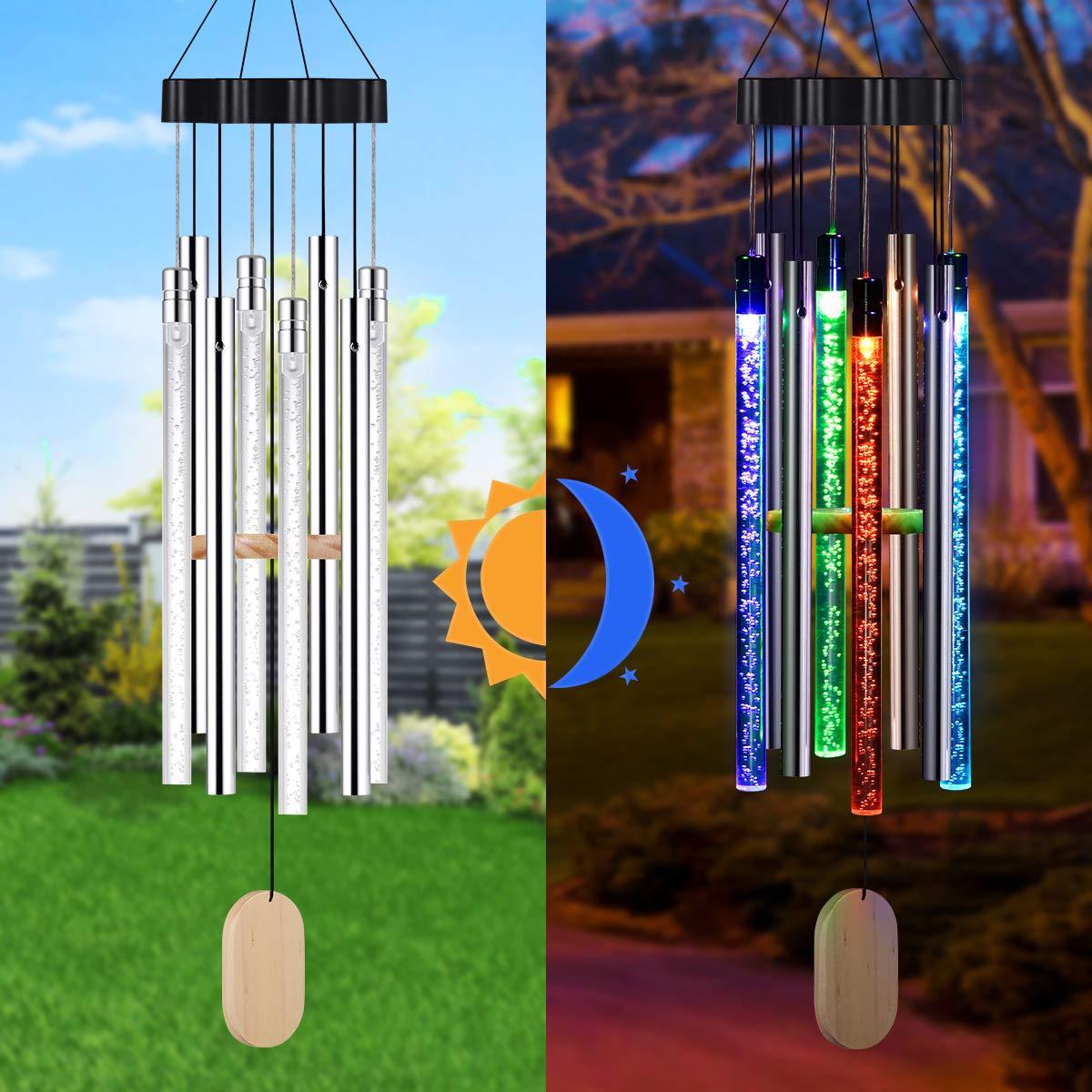 Solar-Powered Oriental Wind Chime – Soothing Melodies & Color-Changing Lights