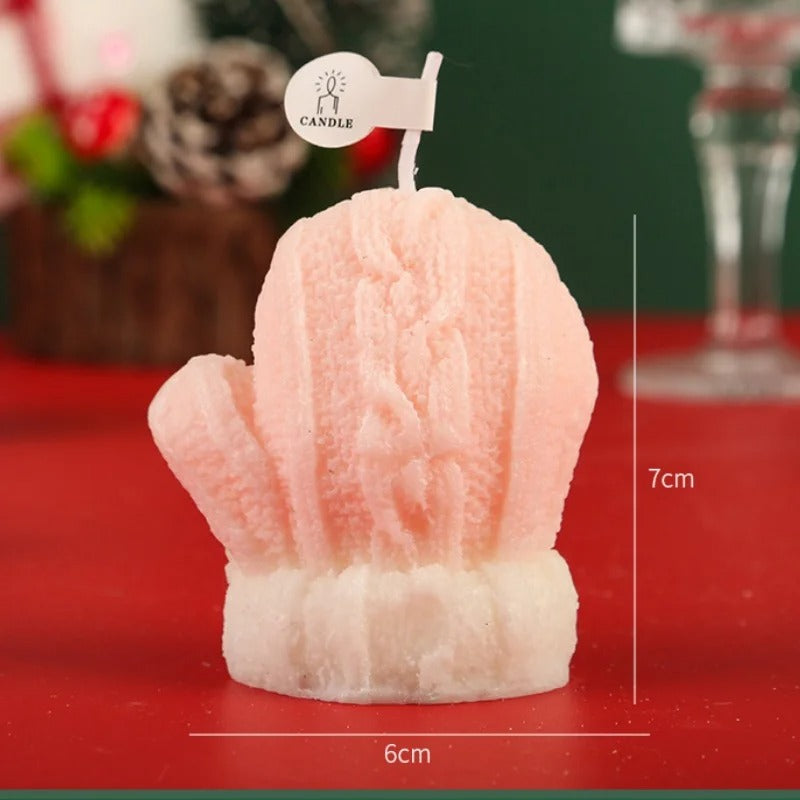 3-Piece Christmas Glove Candles