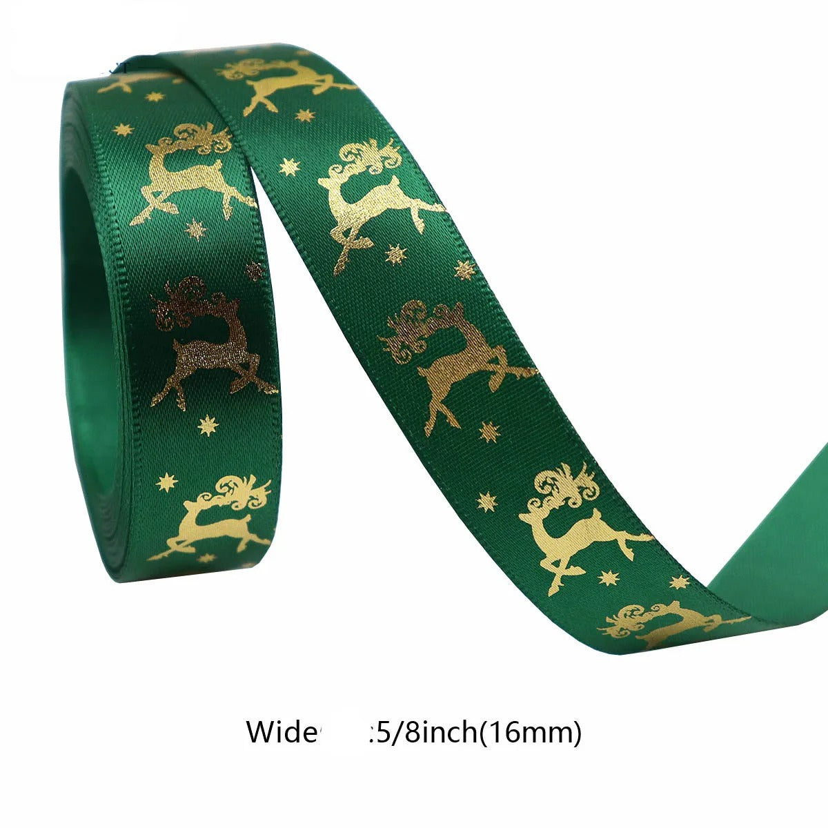 5 Yards 16mm Printed Christmas Grosgrain Ribbon