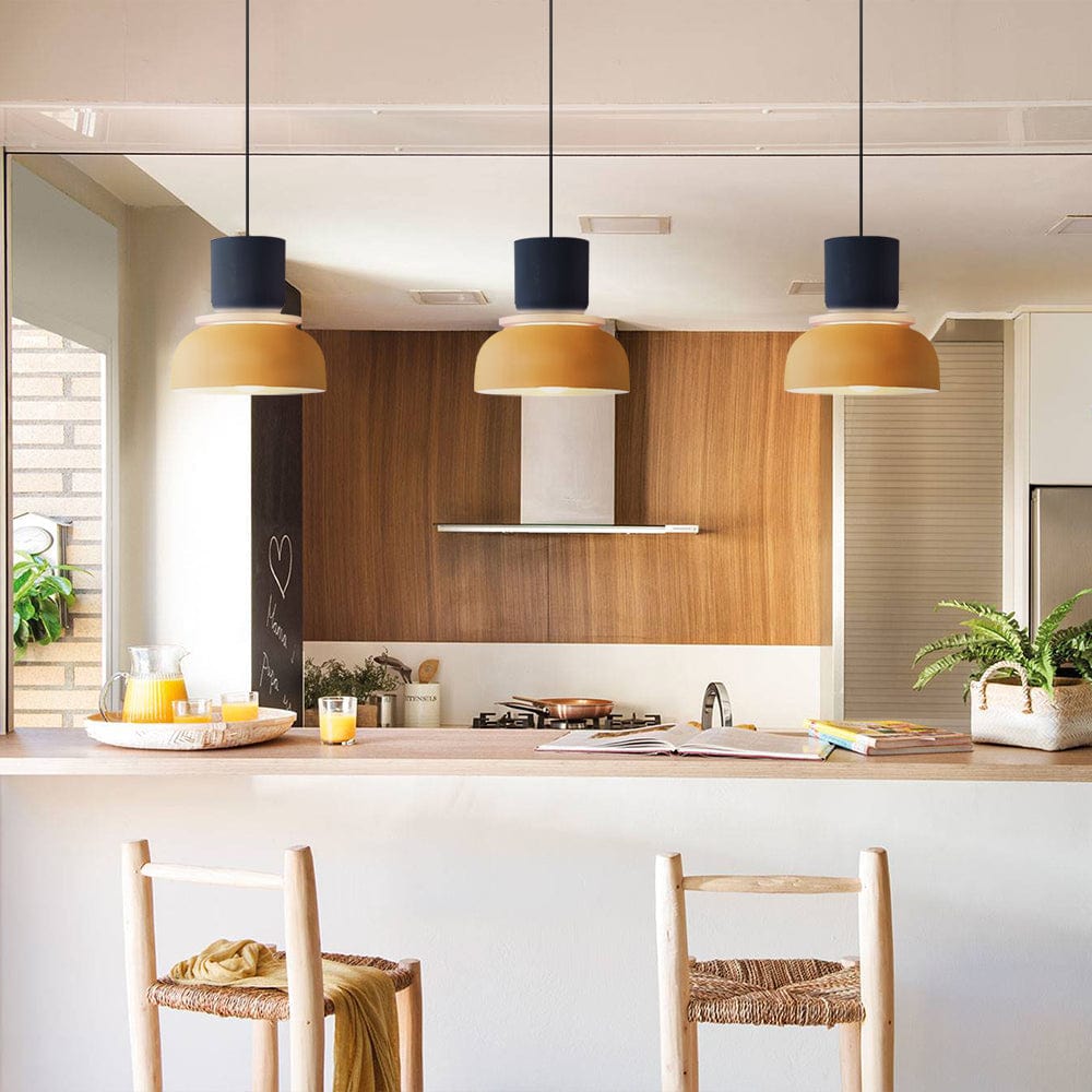 Color-Block Acrylic Pendant Light with Nordic Macaron Design