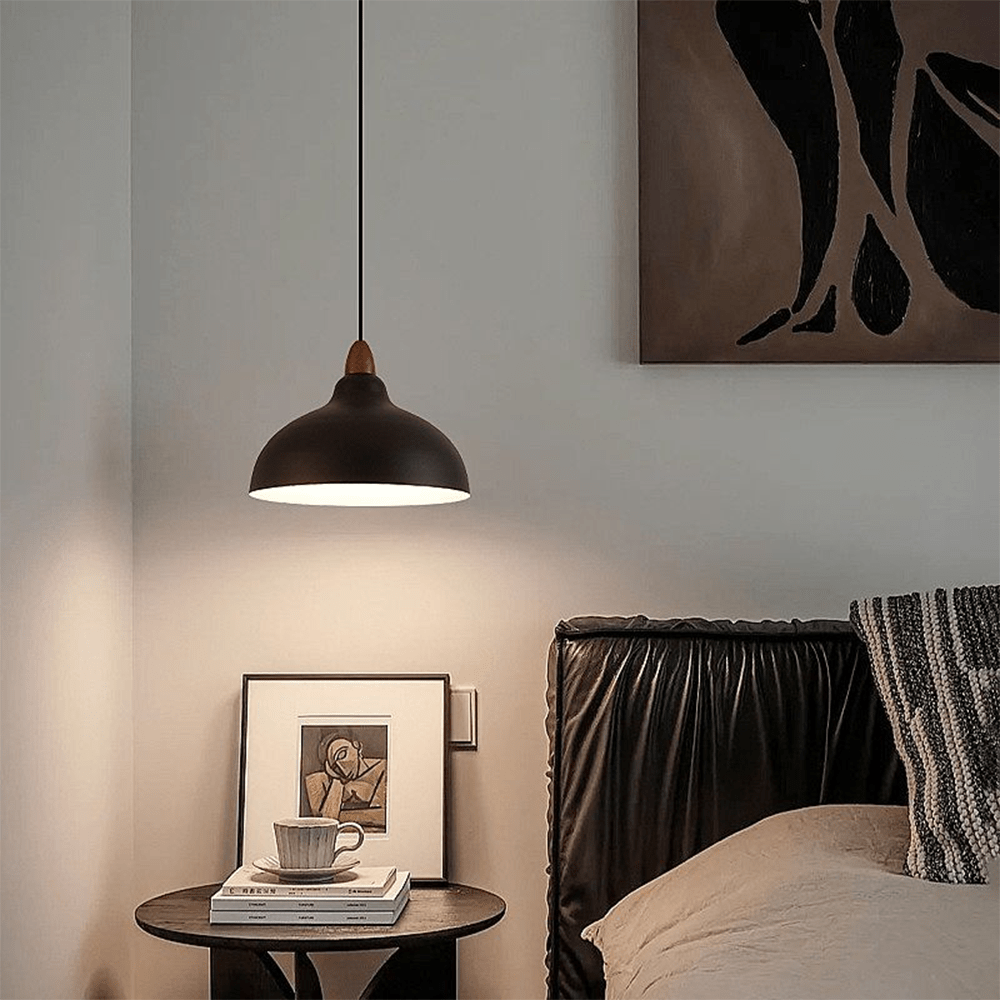 Scandinavian Fusion Pendant Light – Sleek Wood & Metal Design