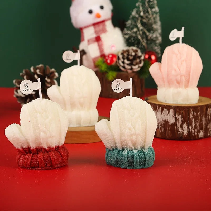 3-Piece Christmas Glove Candles