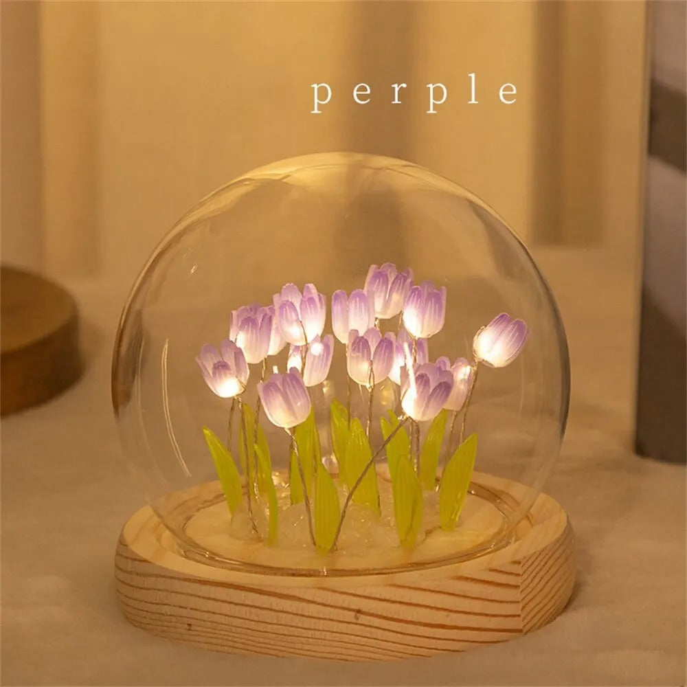 DIY Tulip Night Light – Handmade LED Flower Lamp for Bedroom Decor