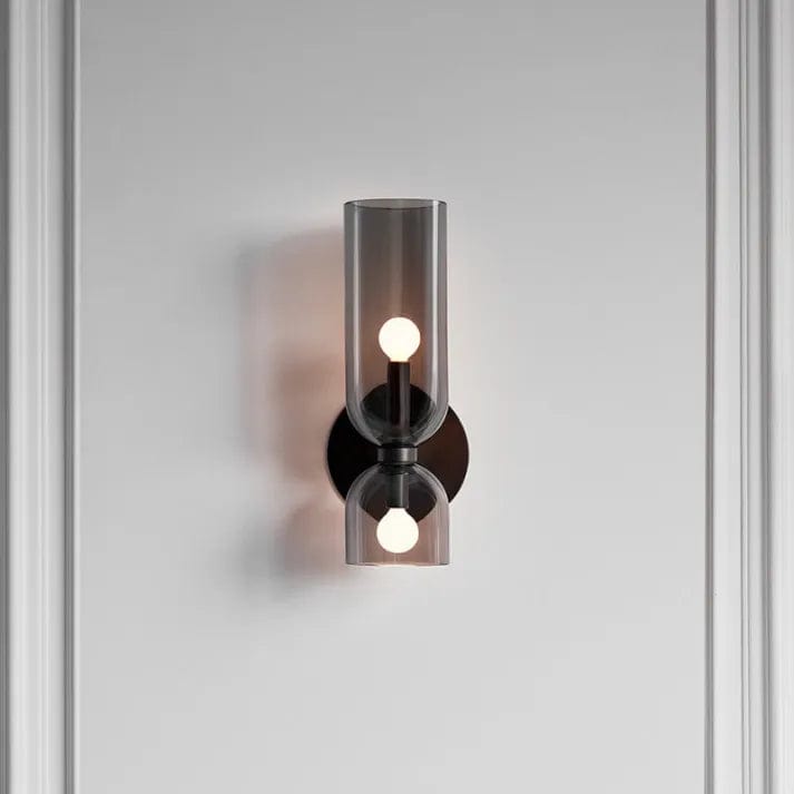 Double Head Glass Wall Lamp – Contemporary LED Sconce for Modern Spaces