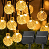 Outdoor LED Solar String Lights – 60 Crystal Ball LEDs, 8 Modes, Waterproof Garden Decor