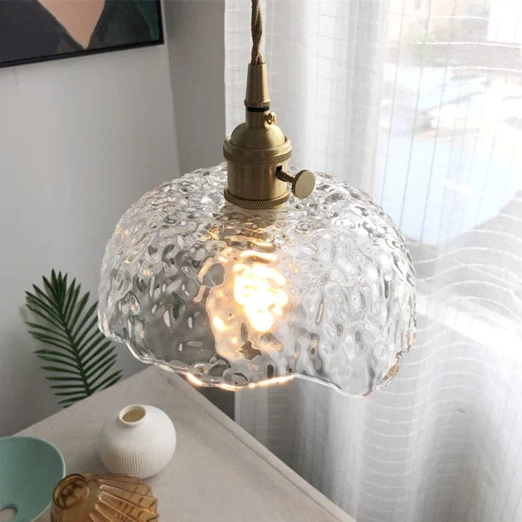 Elegant Glass Pendant Light - Modern Brass and Glass Design