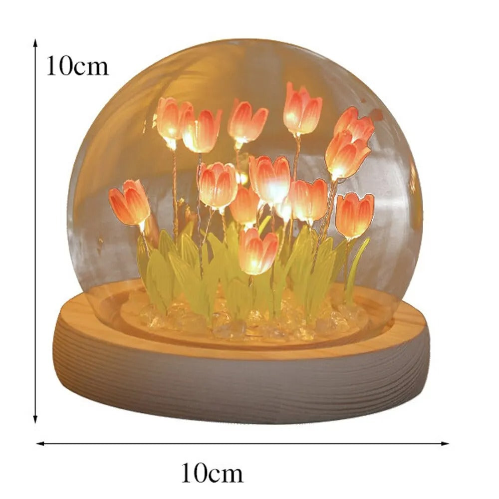 DIY Tulip Night Light – Handmade LED Flower Lamp for Bedroom Decor