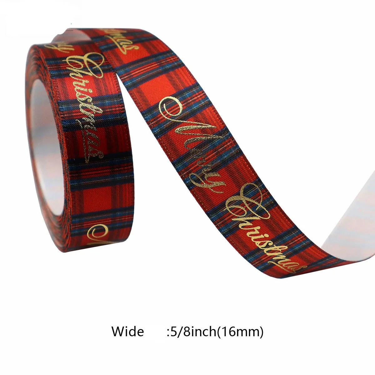 5 Yards 16mm Printed Christmas Grosgrain Ribbon