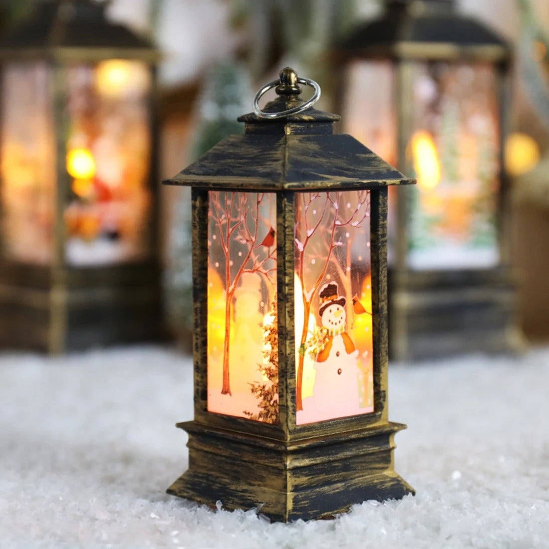 Christmas Lantern with Warm Lights – Perfect for Home & Outdoor Decoration