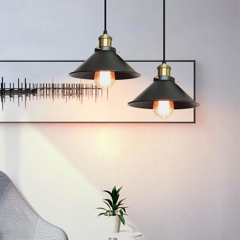 Brass Cone Pendant Light – Vintage Charm with Modern Elegance