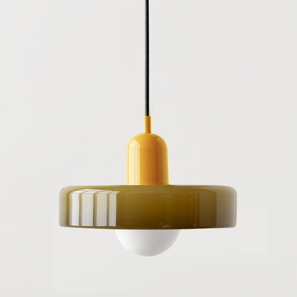 Stained Glass Pendant Light – Modern Bauhaus Design