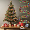 16 Ft Christmas Tinsel Garland with LED Lights | Metallic Shine