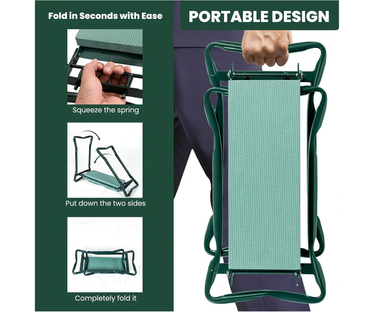 Garden Kneeler and Seat with Tool Bag