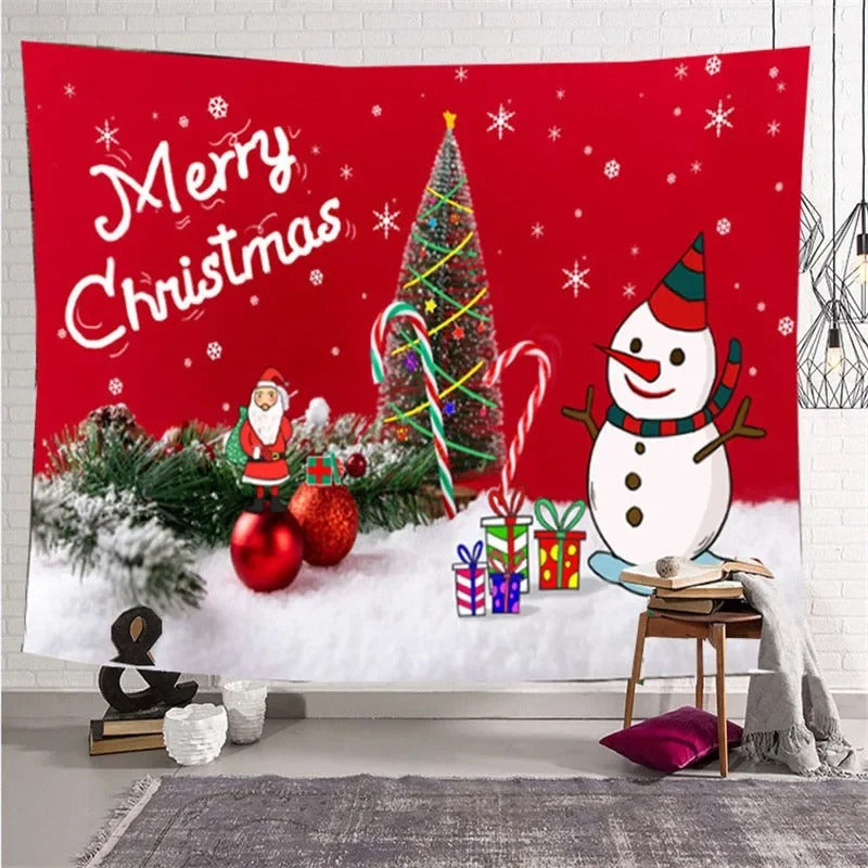 Christmas Snowman Tapestry