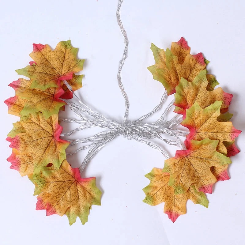 LED Maple Leaf Light Garland – Battery/USB Powered