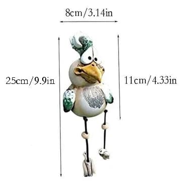 Charming Garden Chicken Figurine - Handcrafted, Unique Design