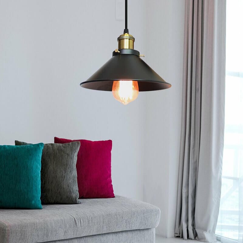 Brass Cone Pendant Light – Vintage Charm with Modern Elegance