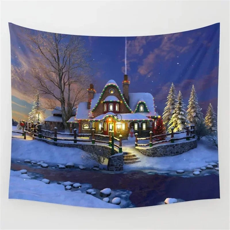 Christmas Snowman Tapestry