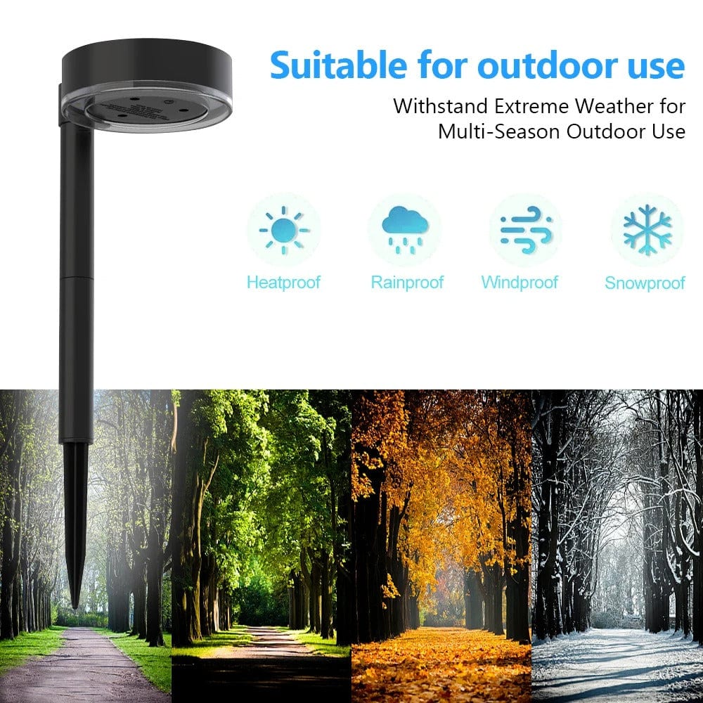 Solar Lawn Lights – Waterproof Outdoor Path Lights with Warm Glow