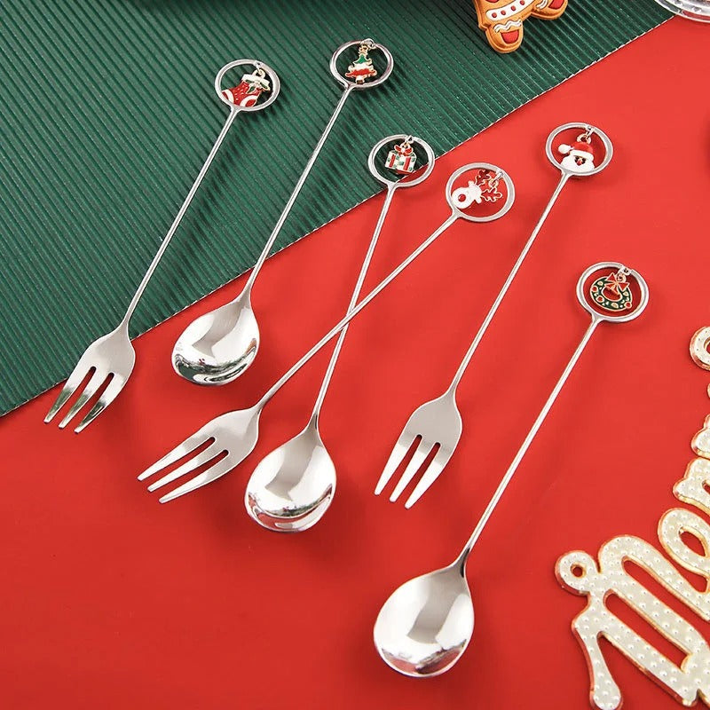 6-Piece Christmas Pendant Spoon Set