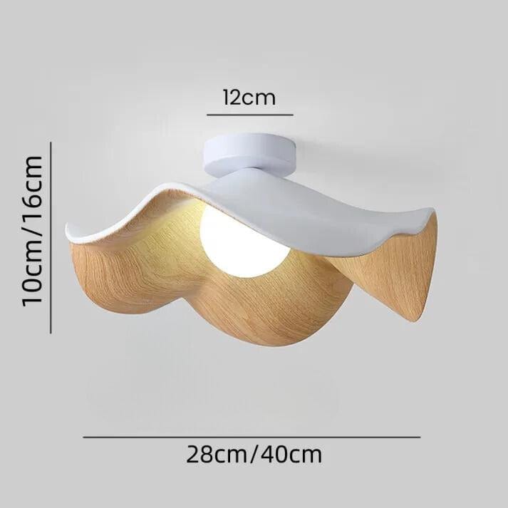 LotusGlow Wooden Ceiling Light – Nordic Elegance Meets Organic Design